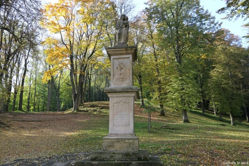 Figura św. Józefa (1890 r.) przy klasztorze w Kalwarii Zebrzydowskiej. 