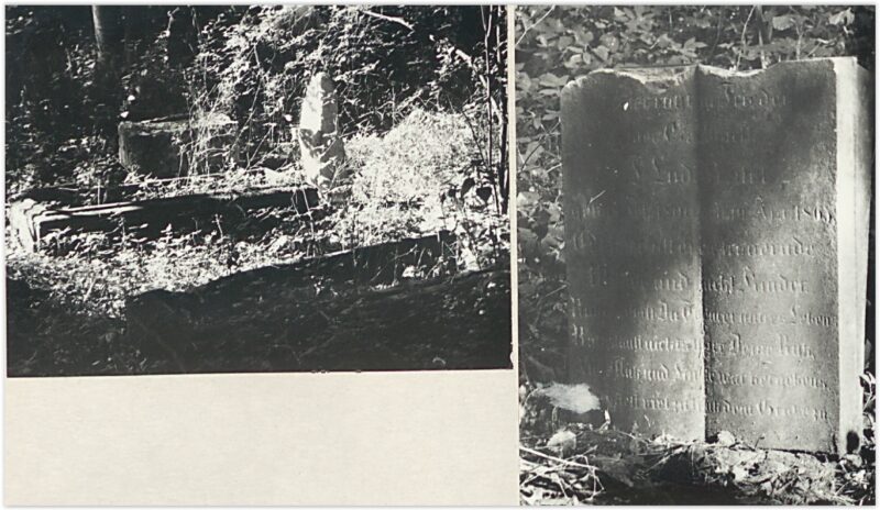 Fotografia cmentarza z karty ewidencyjnej z 1989 roku